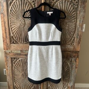 Banana Republic black & white sheath dress size 4P